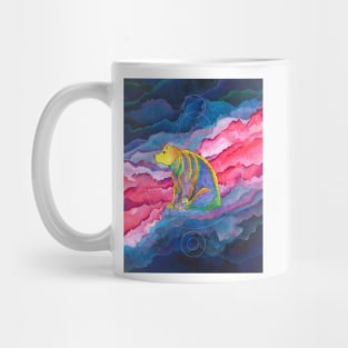 Cosmic trippy rainbow bear astral projection inspired Mug